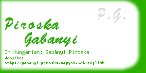 piroska gabanyi business card