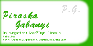 piroska gabanyi business card